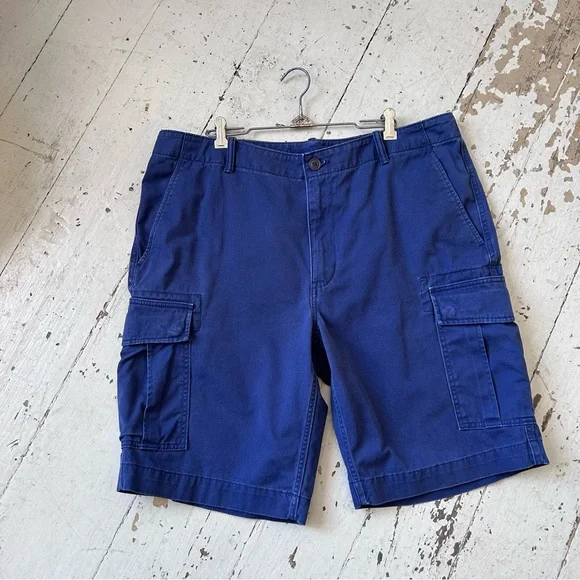 Lands' End Shorts Lands End Mens Navy Cargo Shorts Poshmark